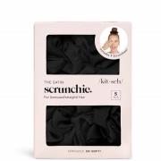 Kitsch Satin Sleep Scrunchies (Various Colours) - Black