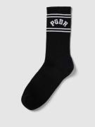Pegador Socken mit Label-Stitching Modell 'Earles' in Black, Größe 43/...