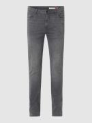 REVIEW Skinny Fit Jeans mit Label-Patch in Mittelgrau, Größe 28/30