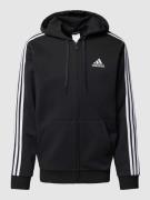 ADIDAS SPORTSWEAR Sweatjacke mit Logo-Streifen in Black, Größe M