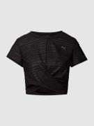 PUMA PERFORMANCE Cropped T-Shirt mit Strukturmuster in Black, Größe L