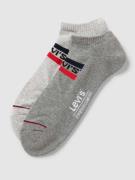 Levi's® Sneakersocken mit Label-Print im 2er-Pack in Hellgrau Melange,...