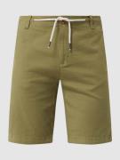 Colours & Sons Chino-Shorts mit Leinen-Anteil in Oliv, Größe S