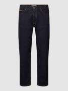 Colours & Sons Straight Fit Jeans im 5-Pocket-Design in Dunkelblau Mel...