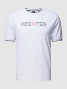 HECHTER PARIS T-Shirt mit Kontraststreifen in Weiss, Größe M