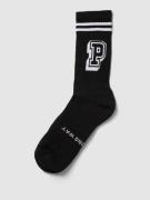 Pegador Socken mit Label-Print Modell 'Haig' in Black, Größe 39/42