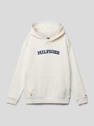 Tommy Hilfiger Teens Hoodie mit Label-Stitching Modell 'ARCHED' in Off...