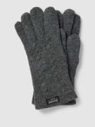EEM Handschuhe mit Label-Detail in Anthrazit, Größe L