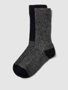 s.Oliver RED LABEL Socken mit Label-Detail Modell 'Mouline' in Anthraz...