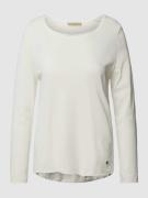 Smith and Soul Longsleeve mit Label-Applikation in Offwhite, Größe XS