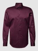 Jake*s Slim Fit Business-Hemd mit Kentkragen in Bordeaux Rot, Größe 39...