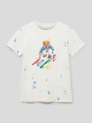 Polo Ralph Lauren Kids T-Shirt mit Motiv-Print in Offwhite, Größe 92