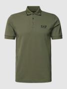 EA7 Emporio Armani Poloshirt mit Label-Print in Oliv, Größe S