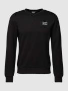 EA7 Emporio Armani Sweatshirt mit Label-Detail in Black, Größe XXXL