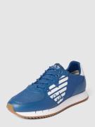EA7 Emporio Armani Sneaker aus Leder-Mix mit Label-Print Modell 'Basic...