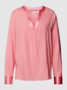 (The Mercer) N.Y. Bluse mit V-Ausschnitt in unifarbenem Design in Pink...