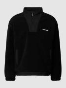Pegador Sweatshirt mit Teddyfell Modell 'FIERRO' in Black, Größe XS