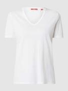 s.Oliver RED LABEL T-Shirt mit V-Ausschnitt in Weiss, Größe 36