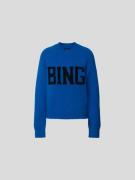 Anine Bing Pullover mit Label-Detail in Blau, Größe M