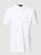 Christian Berg Men Poloshirt mit Label-Stitching in Weiss, Größe 3XL