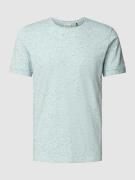 NO EXCESS T-Shirt in Melange-Optik in Tuerkis, Größe M