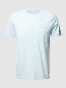 MCNEAL T-Shirt in melierter Optik mit Brusttasche in Hellblau, Größe X...