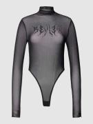 Review Body aus Mesh mit Batik Muster in Black, Größe XS