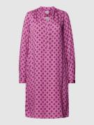 Emily Van den Bergh Blusenkleid aus Viskose mit Allover-Muster in Pink...