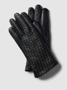 Weikert-Handschuhe Lederhandschuhe aus Lammnappa in black in Black, Gr...