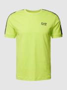 EA7 Emporio Armani T-Shirt mit Logo-Print in Neon Gruen, Größe S
