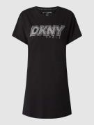 DKNY PERFORMANCE Shirtkleid mit Logo aus Strasssteinen in Black, Größe...