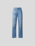 RE/DONE Straight Leg Jeans mit Brand-Detail in Hellblau, Größe 27