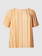 ONLY CARMAKOMA PLUS SIZE Bluse mit Allover-Muster in Apricot, Größe 46