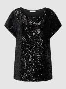 Christian Berg Woman T-Shirt mit Paillettenbesatz in Black, Größe L
