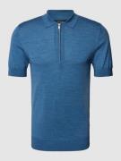 Matinique Poloshirt in melierter Optik in Blau Melange, Größe S