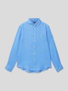 Polo Ralph Lauren Teens Hemd mit Label-Stitching in Bleu, Größe 140