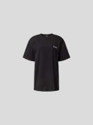 ROTATE Oversized T-Shirt aus reiner Baumwolle in Black, Größe 34