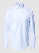 Jake*s Slim Fit Business-Hemd mit Allover-Muster in Bleu, Größe 37/38