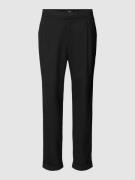 MCNEAL Tapered Fit Stoffhose mit Strukturmuster in Black, Größe M