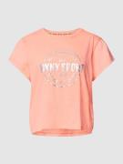 DKNY PERFORMANCE T-Shirt mit Rundhalsausschnitt in Rosa, Größe XS