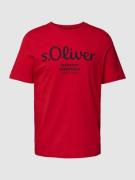 s.Oliver RED LABEL T-Shirt mit Label-Print in Rot, Größe S