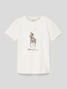 Polo Ralph Lauren Kids T-Shirt mit Logo-Print in Offwhite, Größe 92