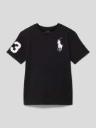 Polo Ralph Lauren Teens T-Shirt mit Logo-Stitching in Black, Größe 140