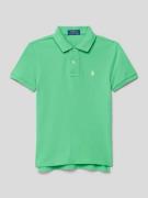 Polo Ralph Lauren Teens Slim Fit Poloshirt mit Logo-Stitching in Gruen...