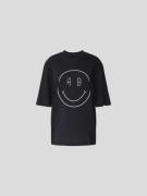 Anine Bing Oversized T-Shirt mit Label-Print in Black, Größe XS