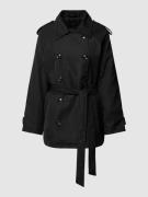 WITHBLACK Trenchcoat mit Umlegekragen in Black, Größe M