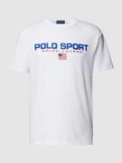 Polo Sport T-Shirt mit Label-Print in Weiss, Größe S