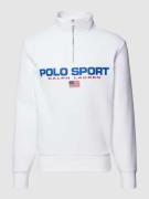 Polo Sport Troyer mit Label-Print in Weiss, Größe S