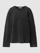 esmé studios Sweatshirt mit Label-Stitching Modell 'Palma' in Black, G...