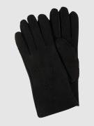 Weikert-Handschuhe Lederhandschuhe aus Lammshearling in Black, Größe 7